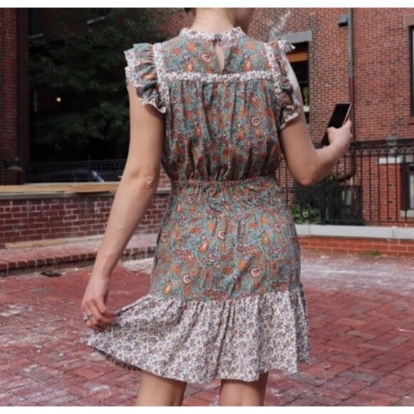 Universal Thread Dress Prarie Boho~Cotton Dress Size M - Picture 2 of 16